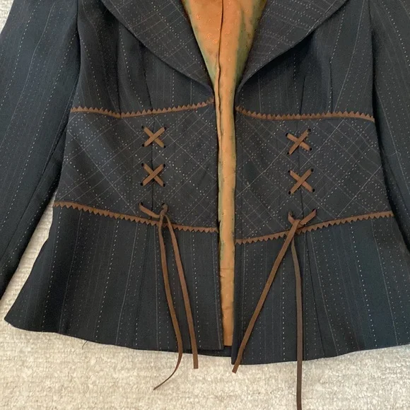 Size 2 Nanette Lepore Vintage Suit Jacket - Picture 3 of 6